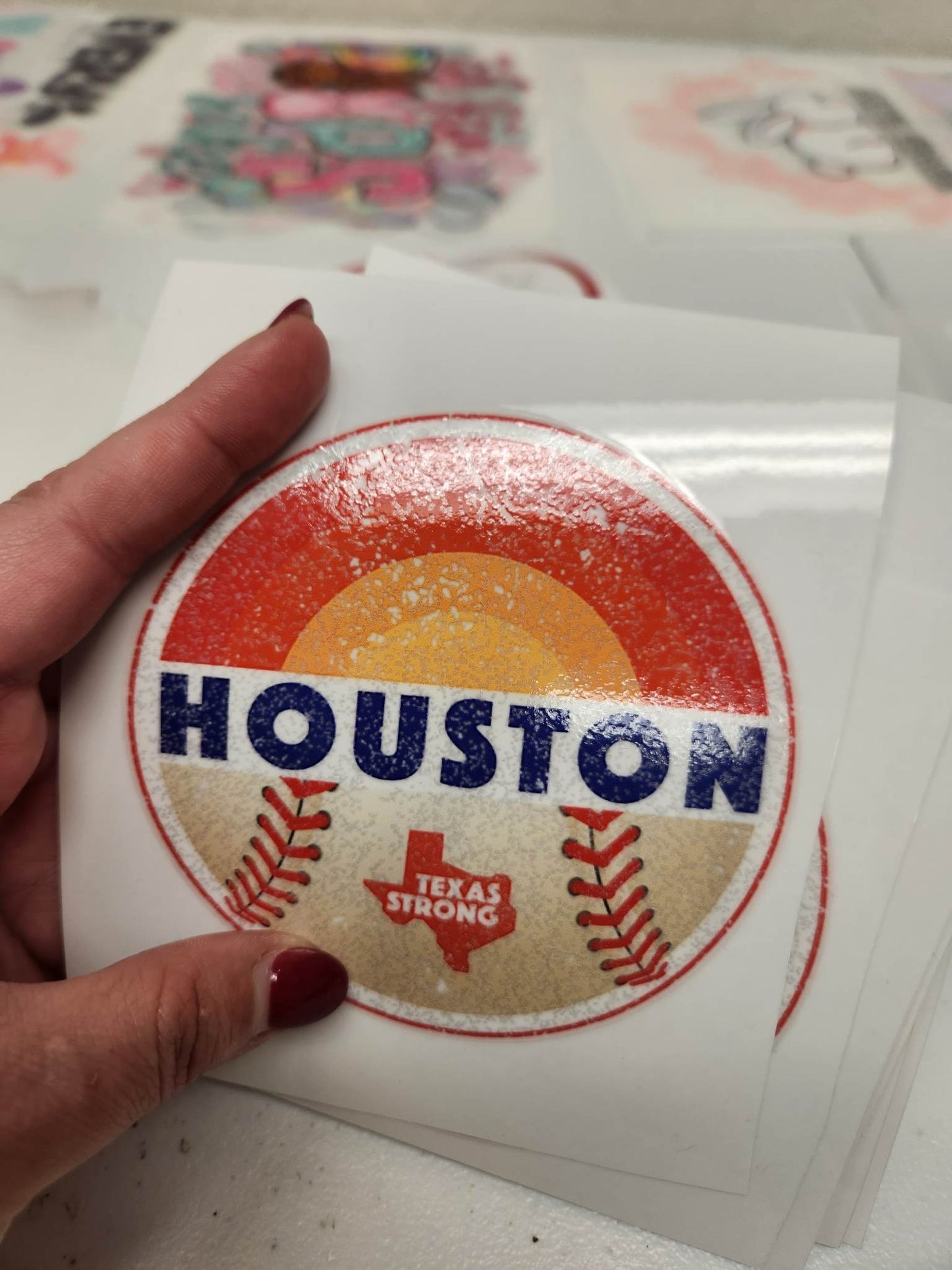 Houston Baseball UV DTF Sticker - Texas Transfers and Designs