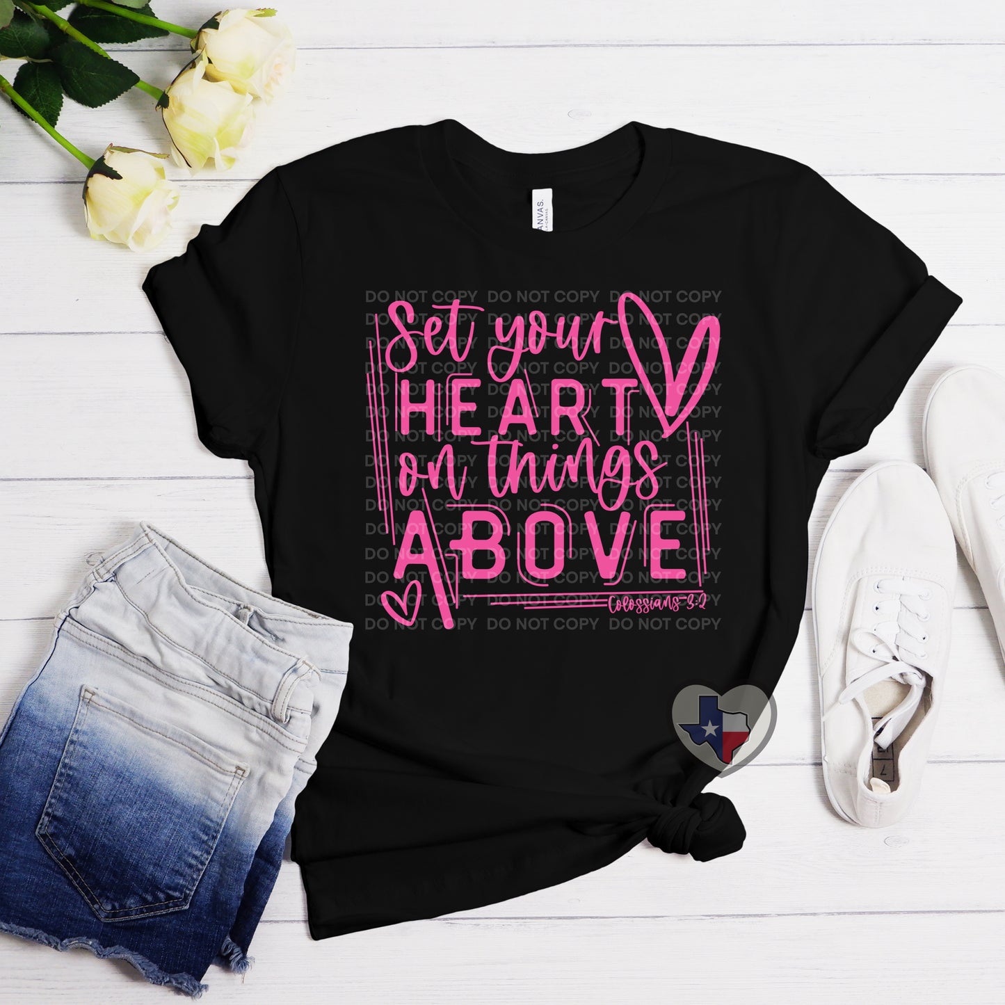 Set Your Heart on Things Above (HOT PINK) *PUFF TRANSFER*