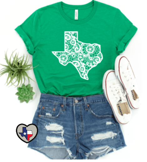 Floral Lace Texas - Texas Transfers and Designs