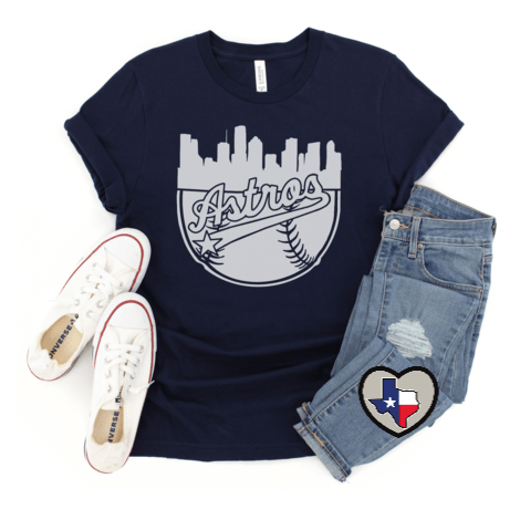 Astros Houston Skyline (WHITE) - Texas Transfers and Designs
