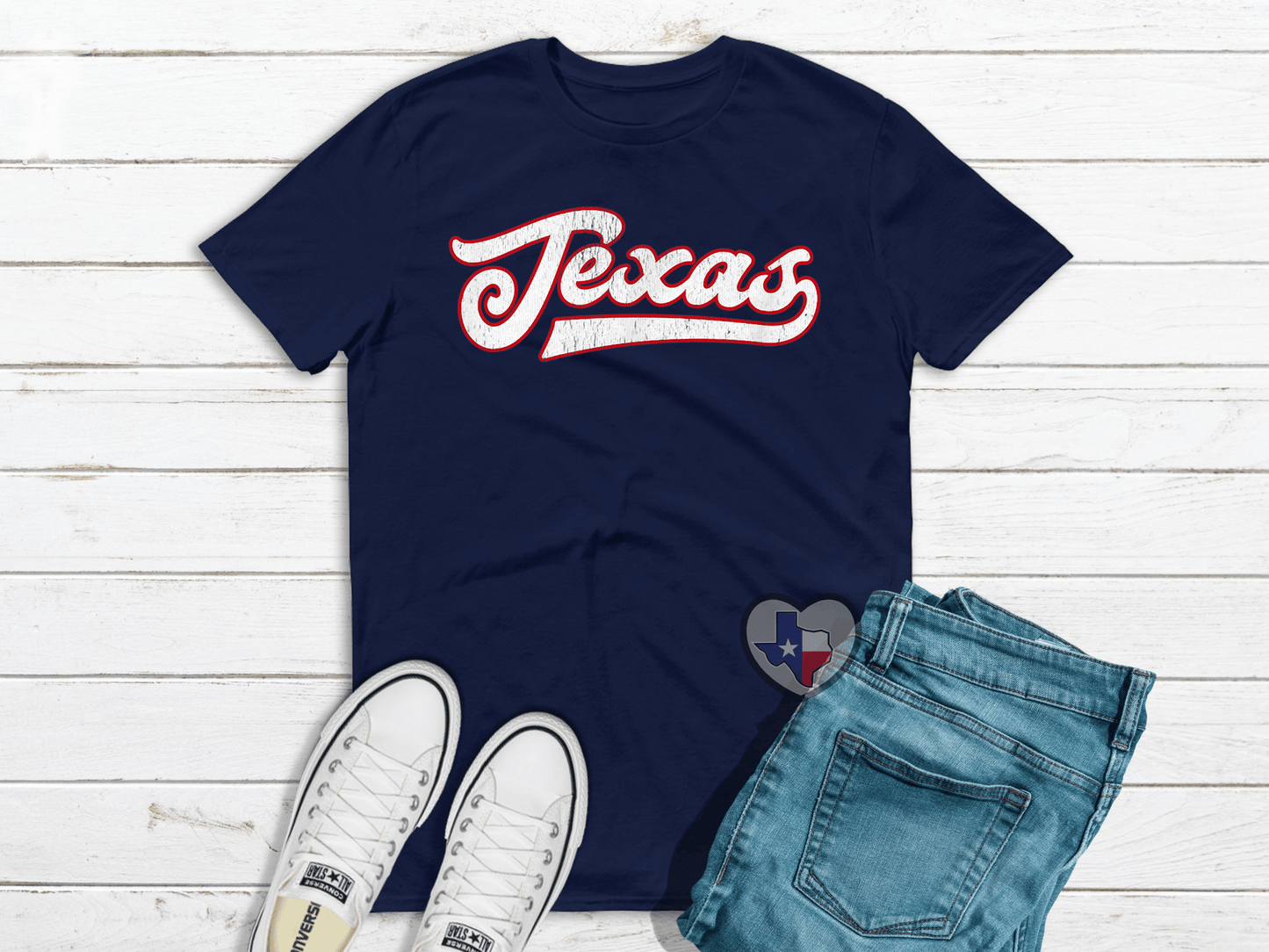 Texas Logo Red/White Retro HIGH HEAT