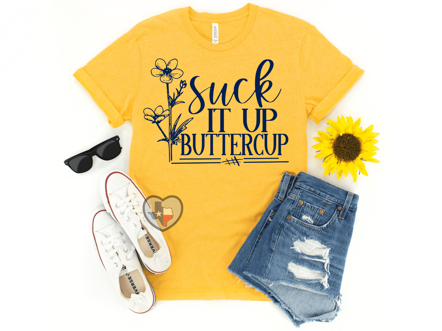 Suck It Up Buttercup - NAVY BLUE - Texas Transfers and Designs