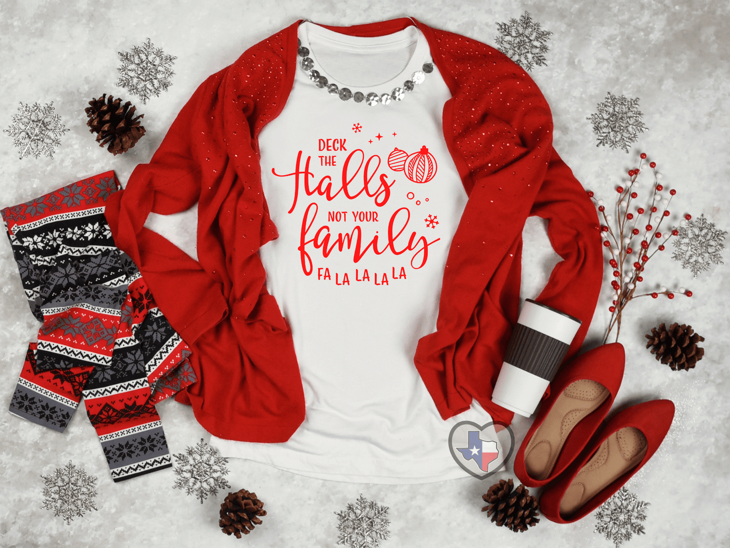 Deck the Halls (RED) - Texas Transfers and Designs