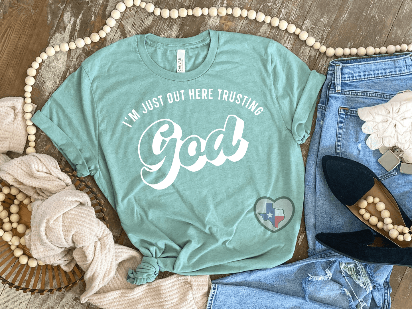 I'm Just Out Here Trusting God - Texas Transfers and Designs