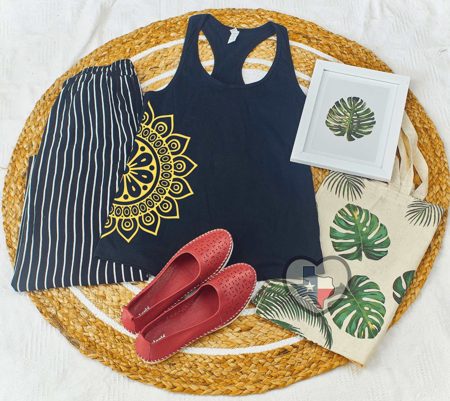 Sun Mandala (Yellow) - Texas Transfers and Designs