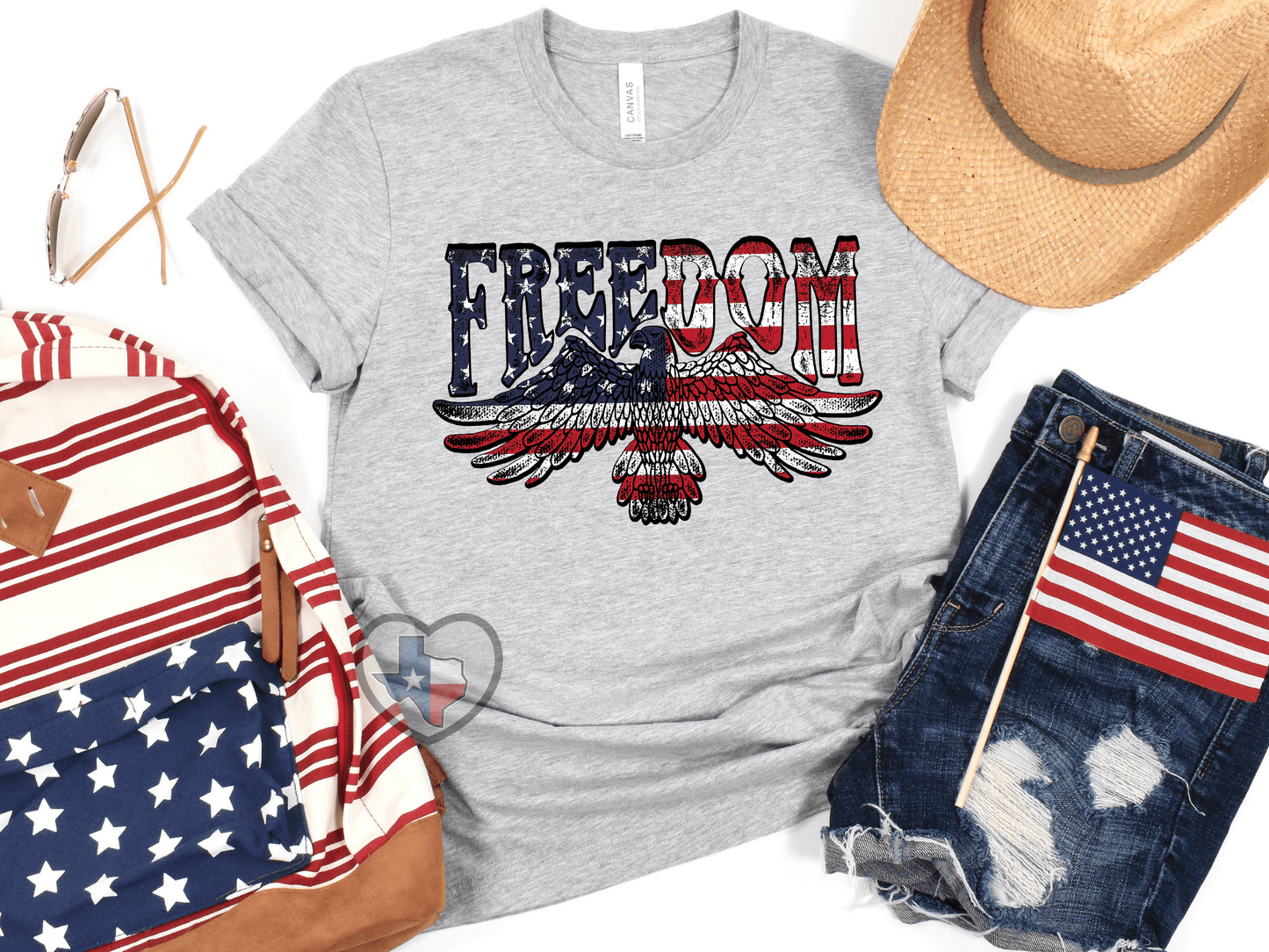 Freedom Eagle HIGH HEAT - Texas Transfers and Designs