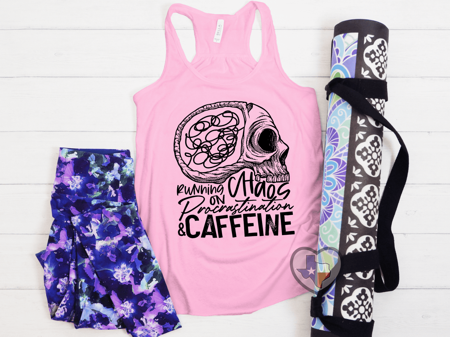 Chaos, Procrastination and Caffeine - Texas Transfers and Designs