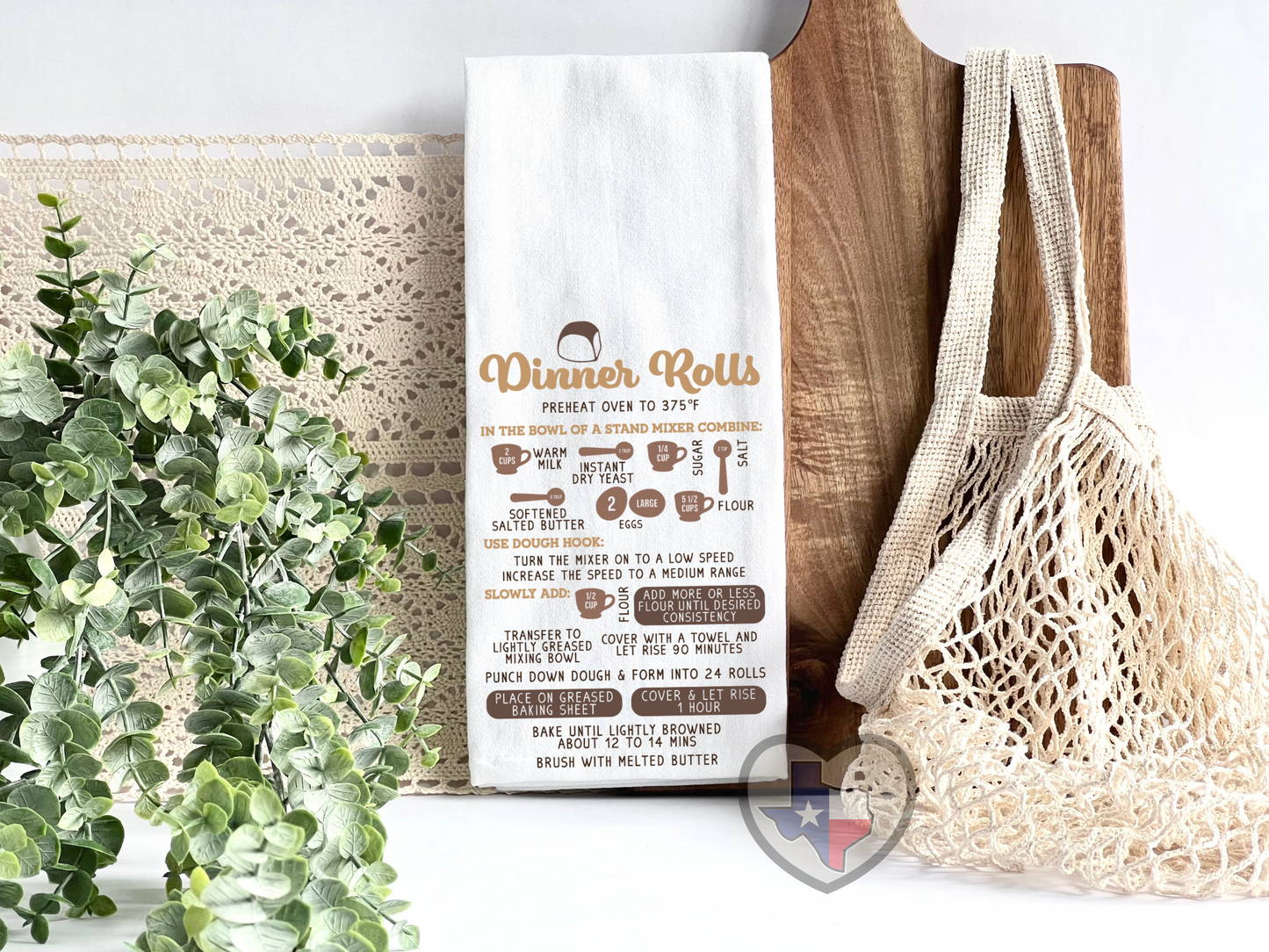 Dinner Roll Recipe DTF - Texas Transfers and Designs