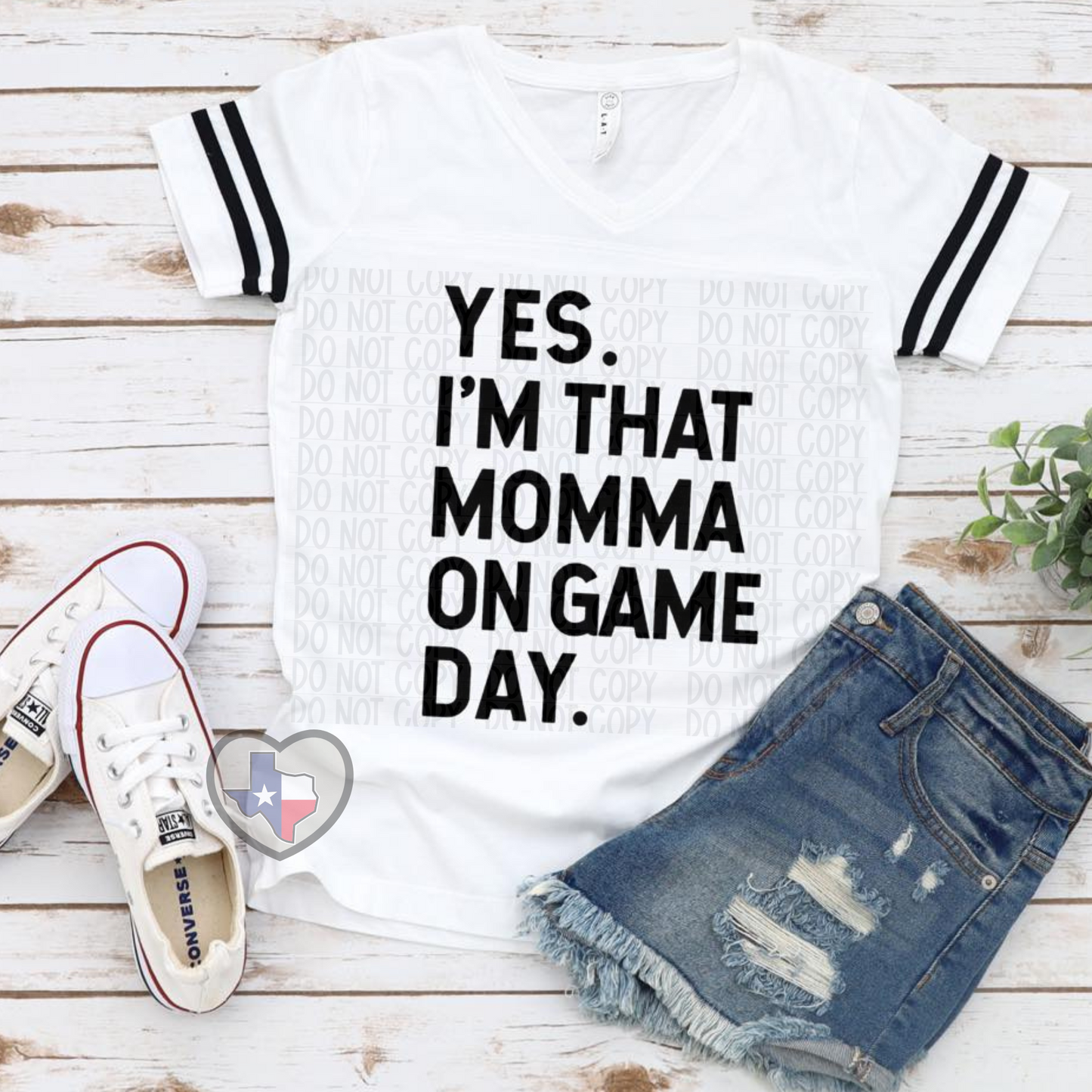 That Momma On Game Day (BLACK) - Texas Transfers and Designs