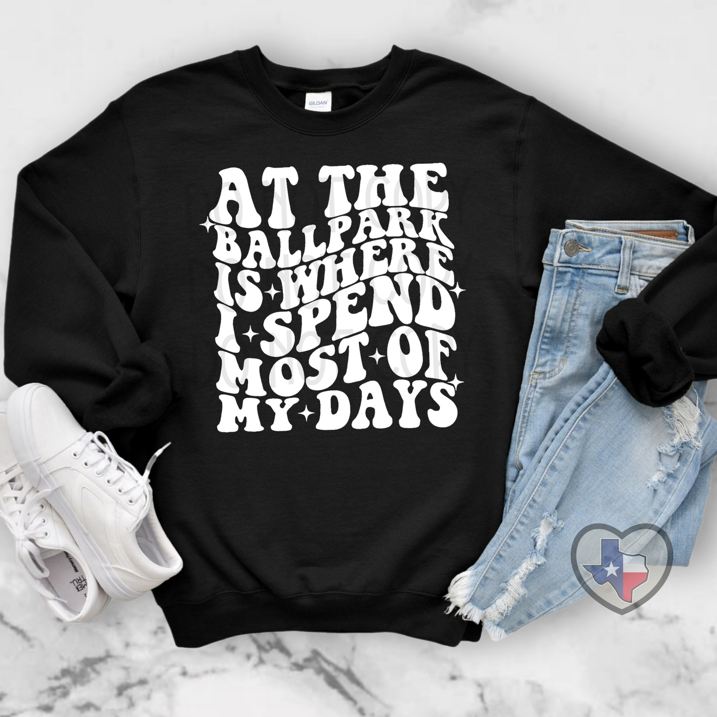 At The Ballpark - Texas Transfers and Designs