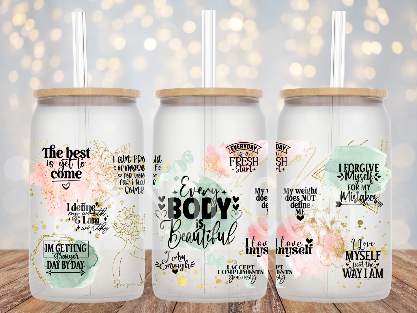 Every Body Is Beautiful Cup Wrap UV Sticker