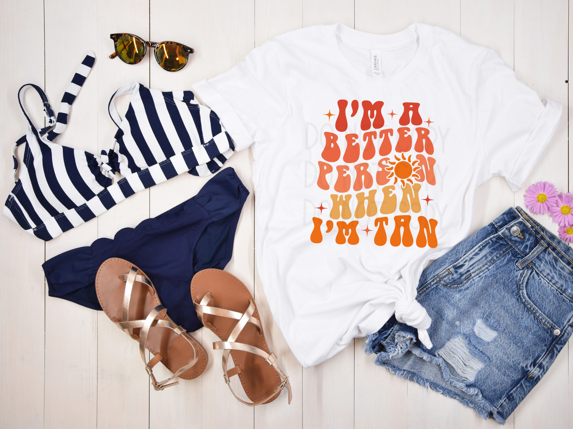 I'm a Better Person When I'm Tan DTF - Texas Transfers and Designs