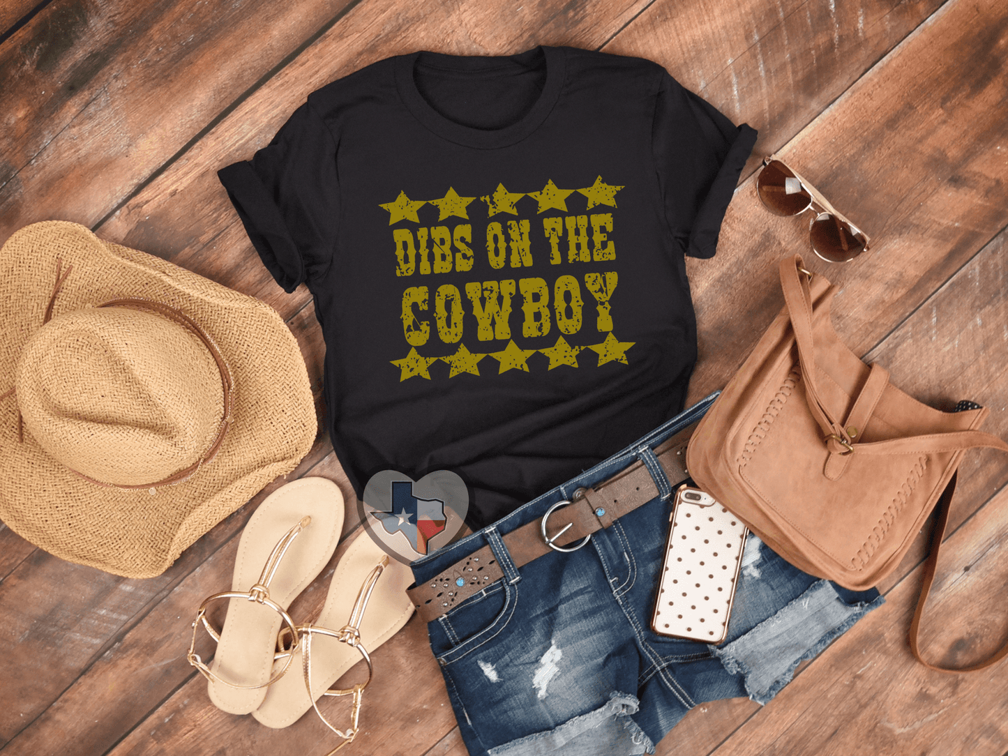 Dibs On The Cowboy (Vegas Gold) - Texas Transfers and Designs