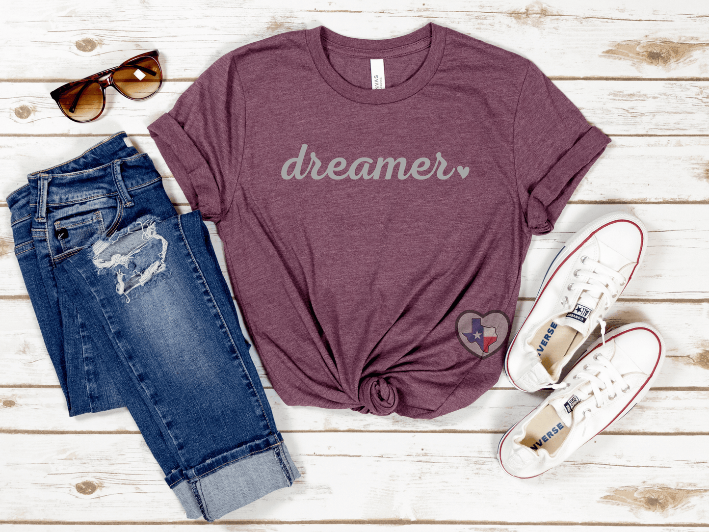 Dreamer. (Metallic Silver) - Texas Transfers and Designs