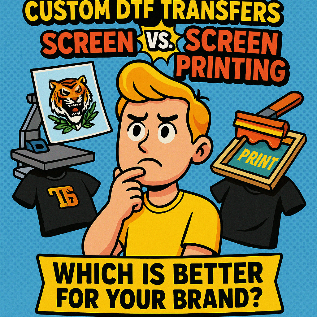 Custom DTF Transfers vs. Screen Printing: Which Is Better for Your Brand?