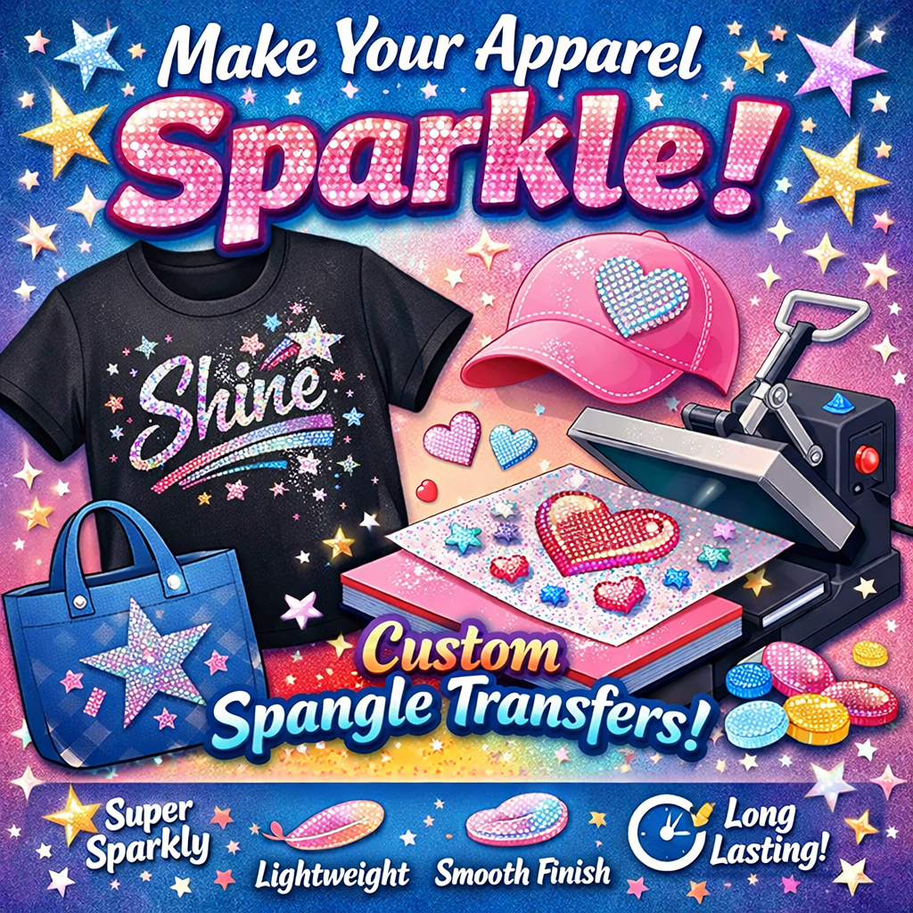 Custom Spangle Transfers Add Sparkle to Your Designs