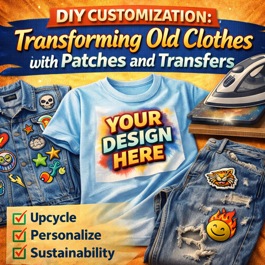 DIY Customization: Transforming Old Clothes with Patches and Transfers ...