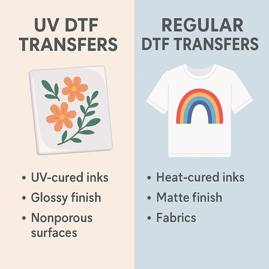 UV DTF Transfers vs. Regular DTF Transfers