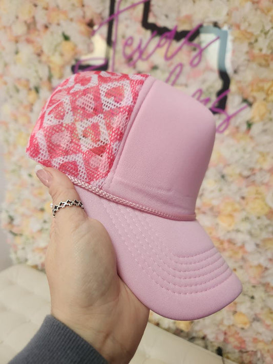 Pink Checker Heart Hat *Discounted*