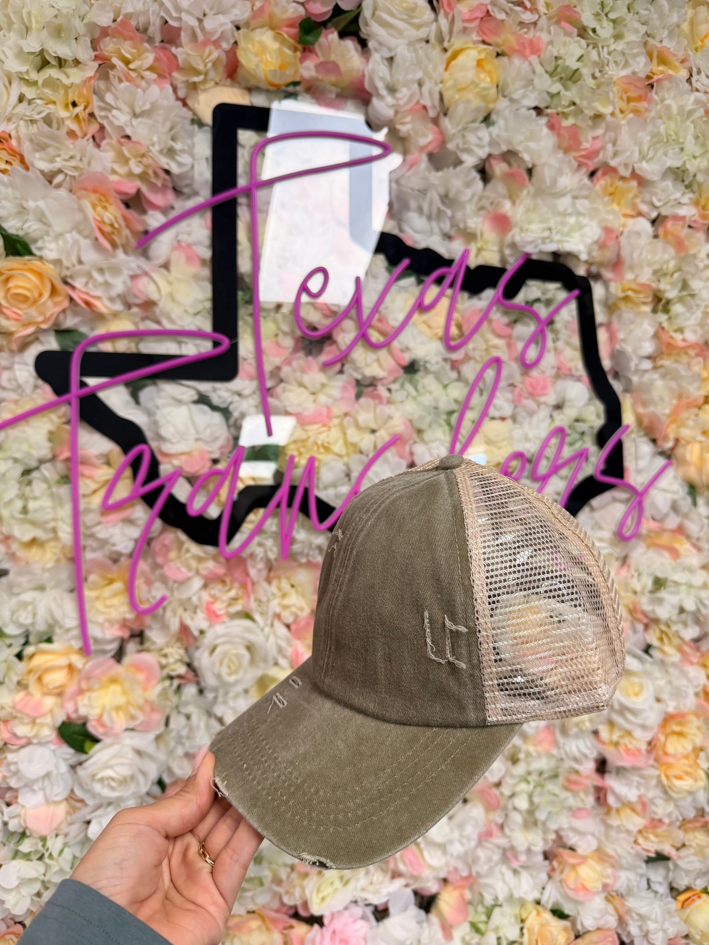 Criss Cross Blank Ponytail Hat *New Colors Added*