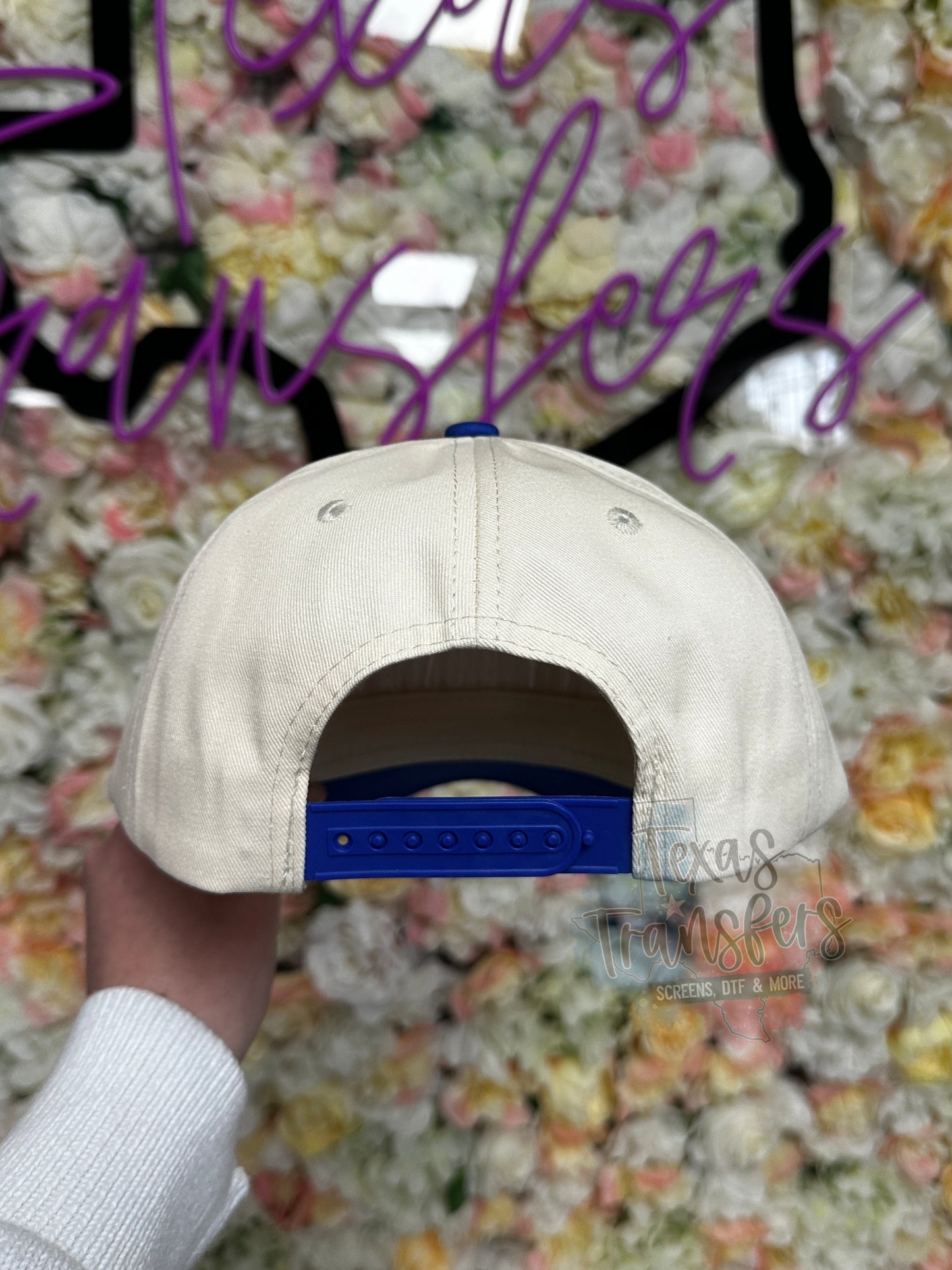 Royal Blue Canvas Brim Blank Hat - Texas Transfers and Designs