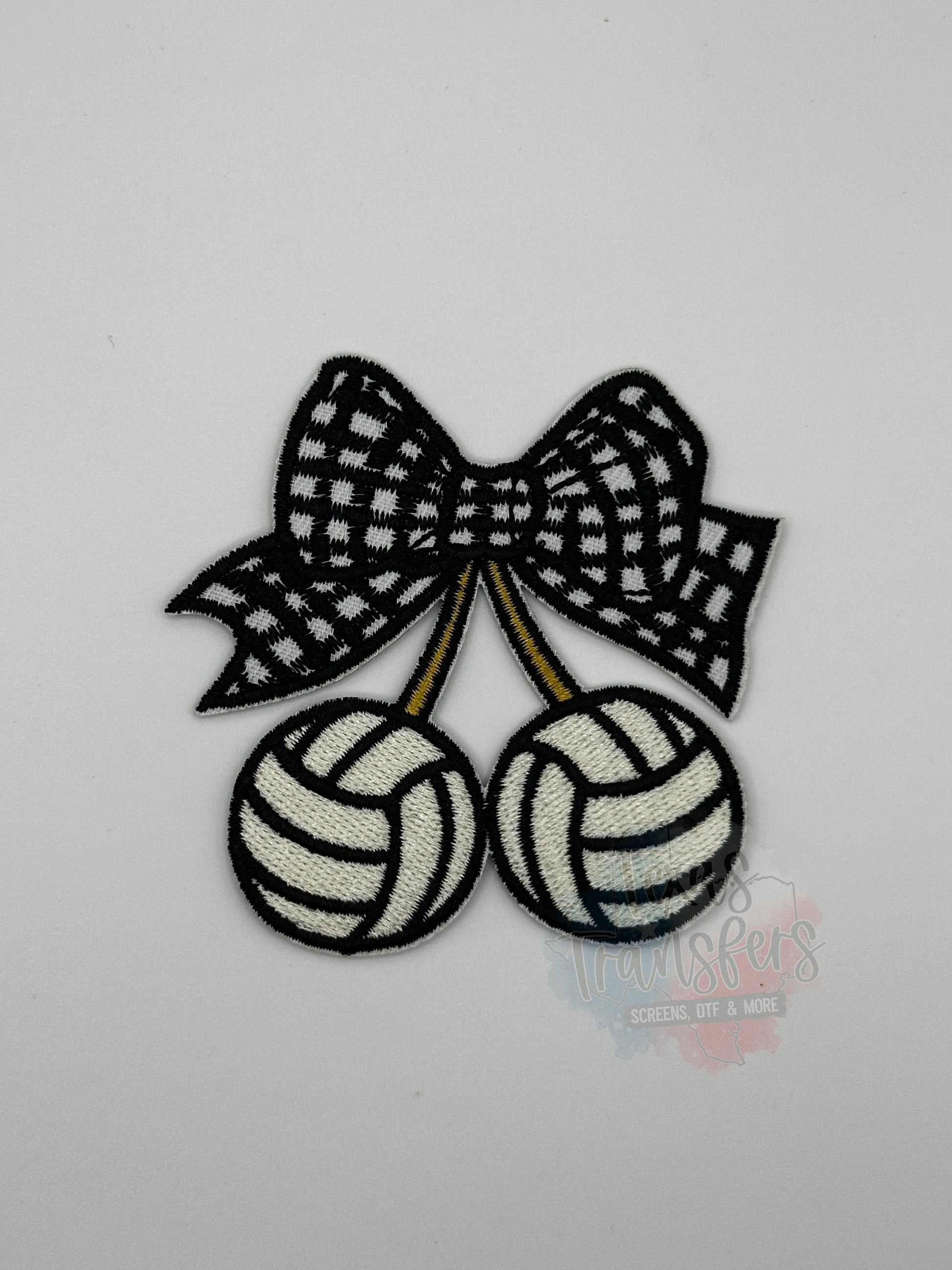 Volleyball Cherries Iron-On Patch - Texas Transfers and Designs