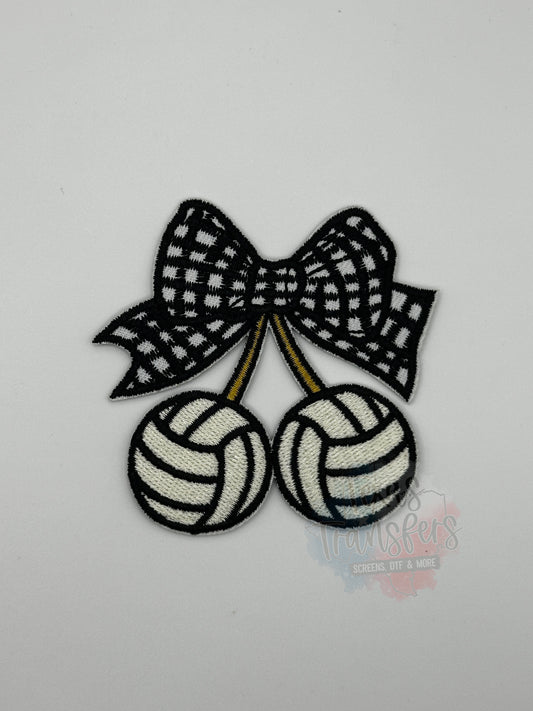 Volleyball Cherries Iron-On Patch - Texas Transfers and Designs