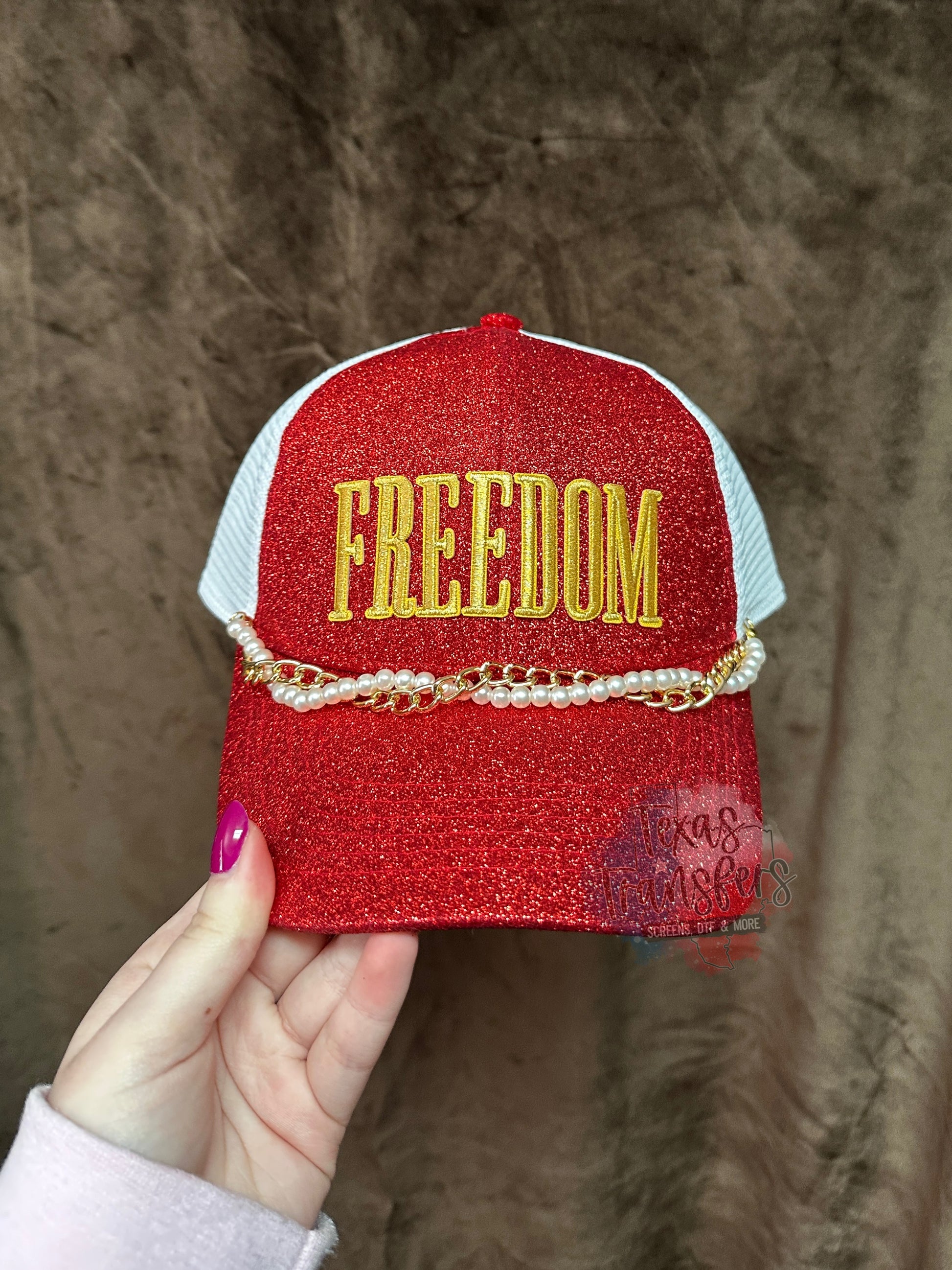 FREEDOM *Completed Hat* - Texas Transfers and Designs
