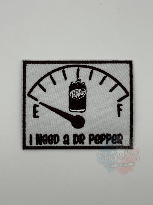 I Need a Dr. Pep Iron-On PATCH - Texas Transfers and Designs