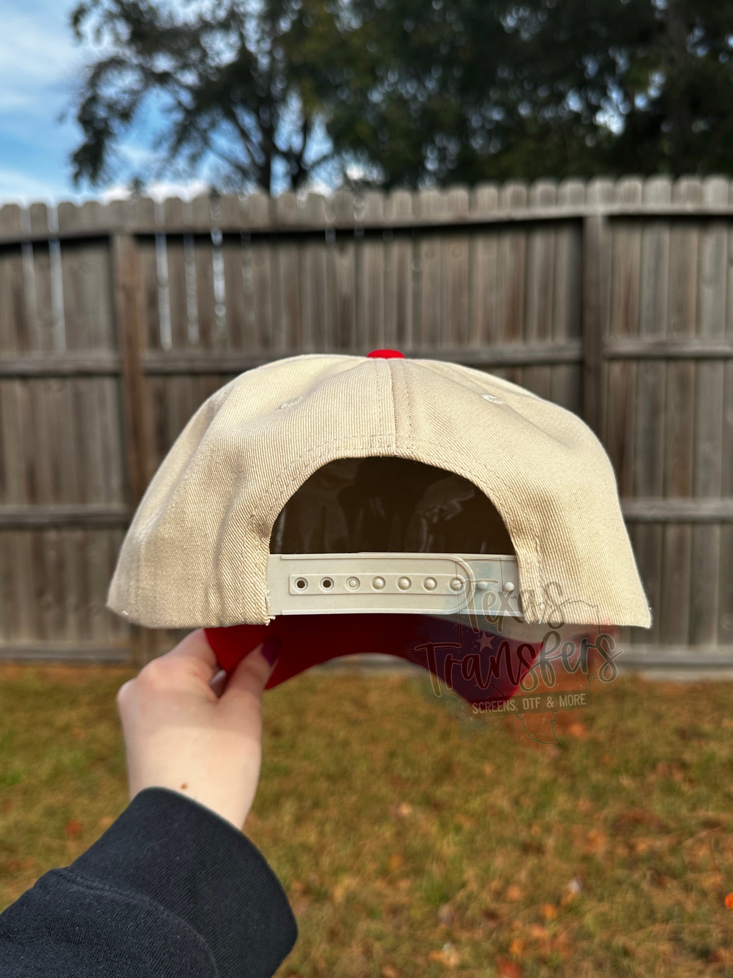 Red Canvas Brim Blank Hat