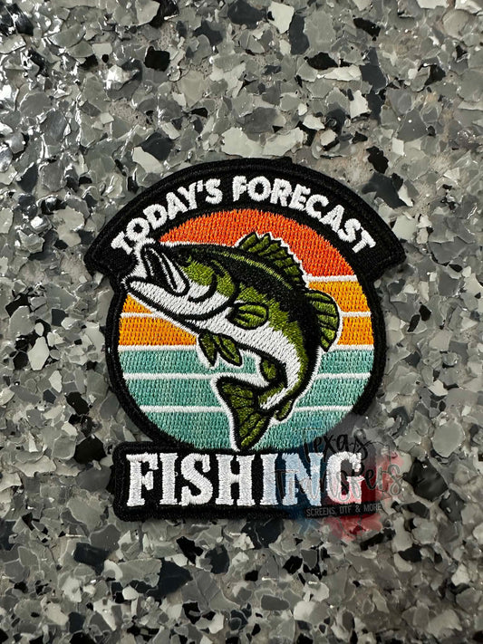 "Today’s Forecast: Fishing" Iron-On Patch
