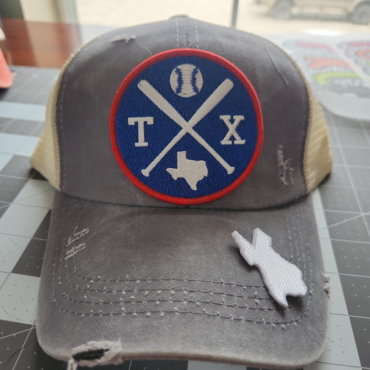 TX Circle Iron-On PATCH - Texas Transfers and Designs