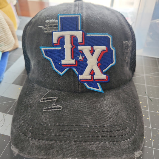 TX Baseball Iron-On PATCH - Texas Transfers and Designs