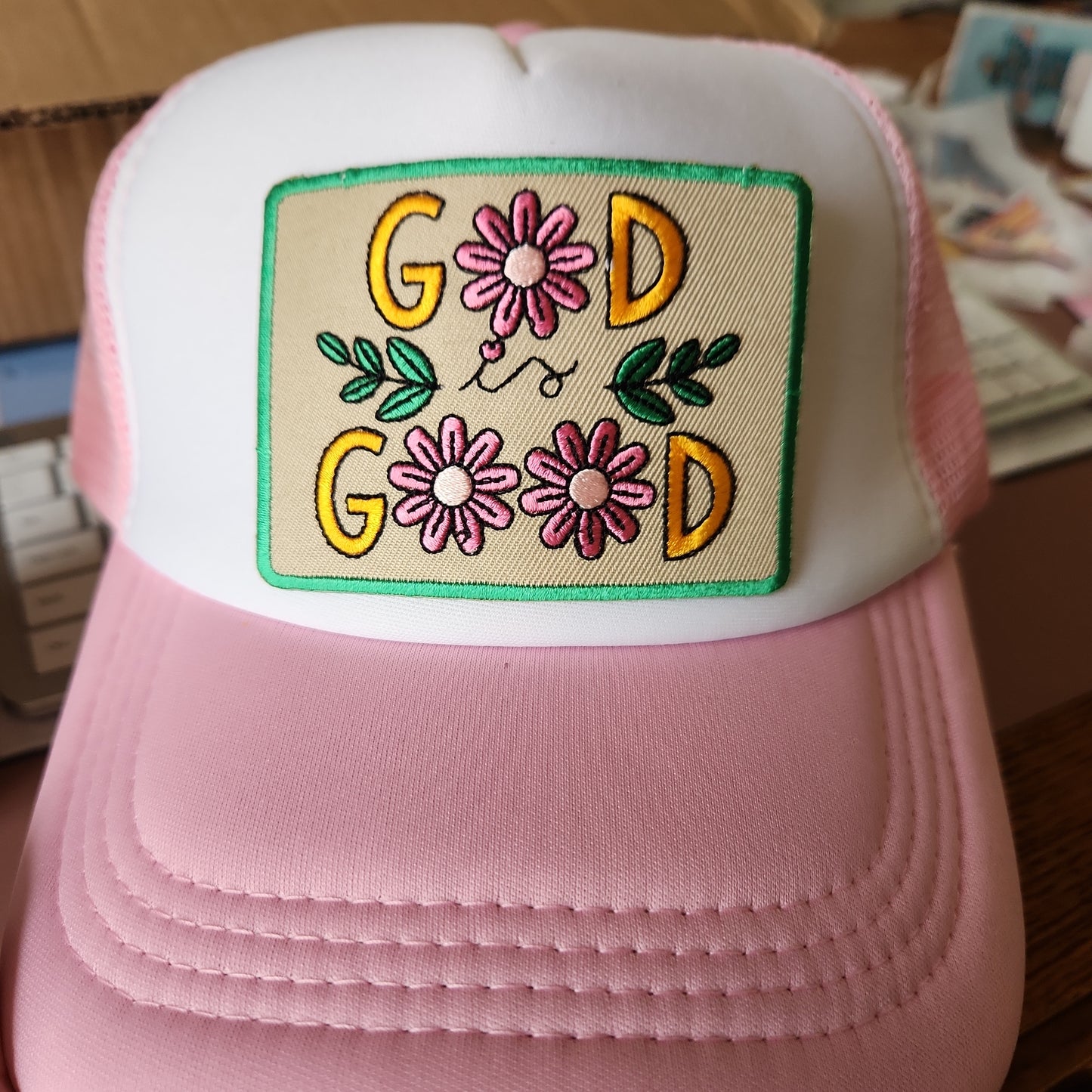 God is Good/Flowers Iron-On PATCH