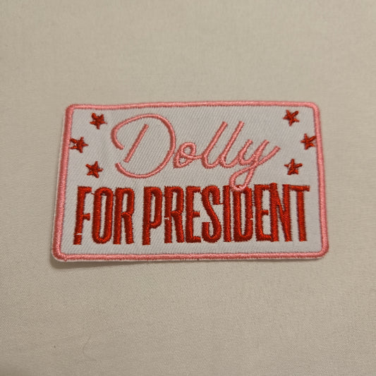 Pink/Red Girl President Iron-On PATCH *DISCONTINUED - Texas Transfers and Designs