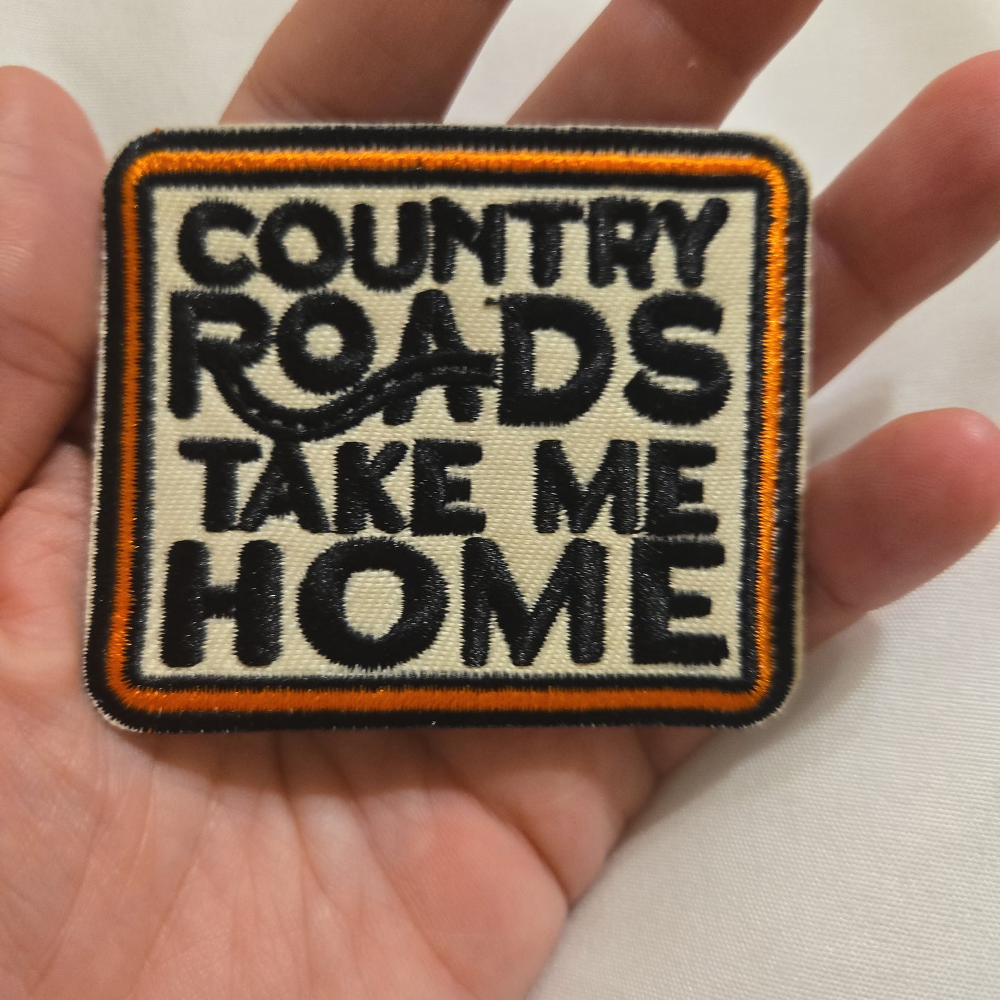 Country Roads Iron-On PATCH - Texas Transfers and Designs