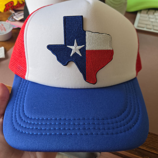 Texas Shape Flag Iron-On PATCH