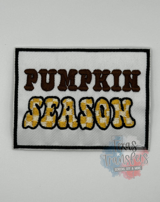 Pumpkin Season Iron-On PATCH - Texas Transfers and Designs