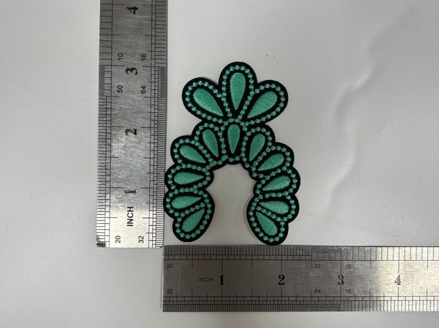 Turquoise Squash Blossom Iron-On PATCH