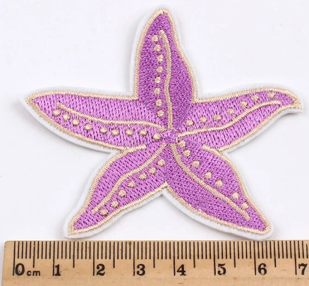 Purple Starfish Iron-On PATCH