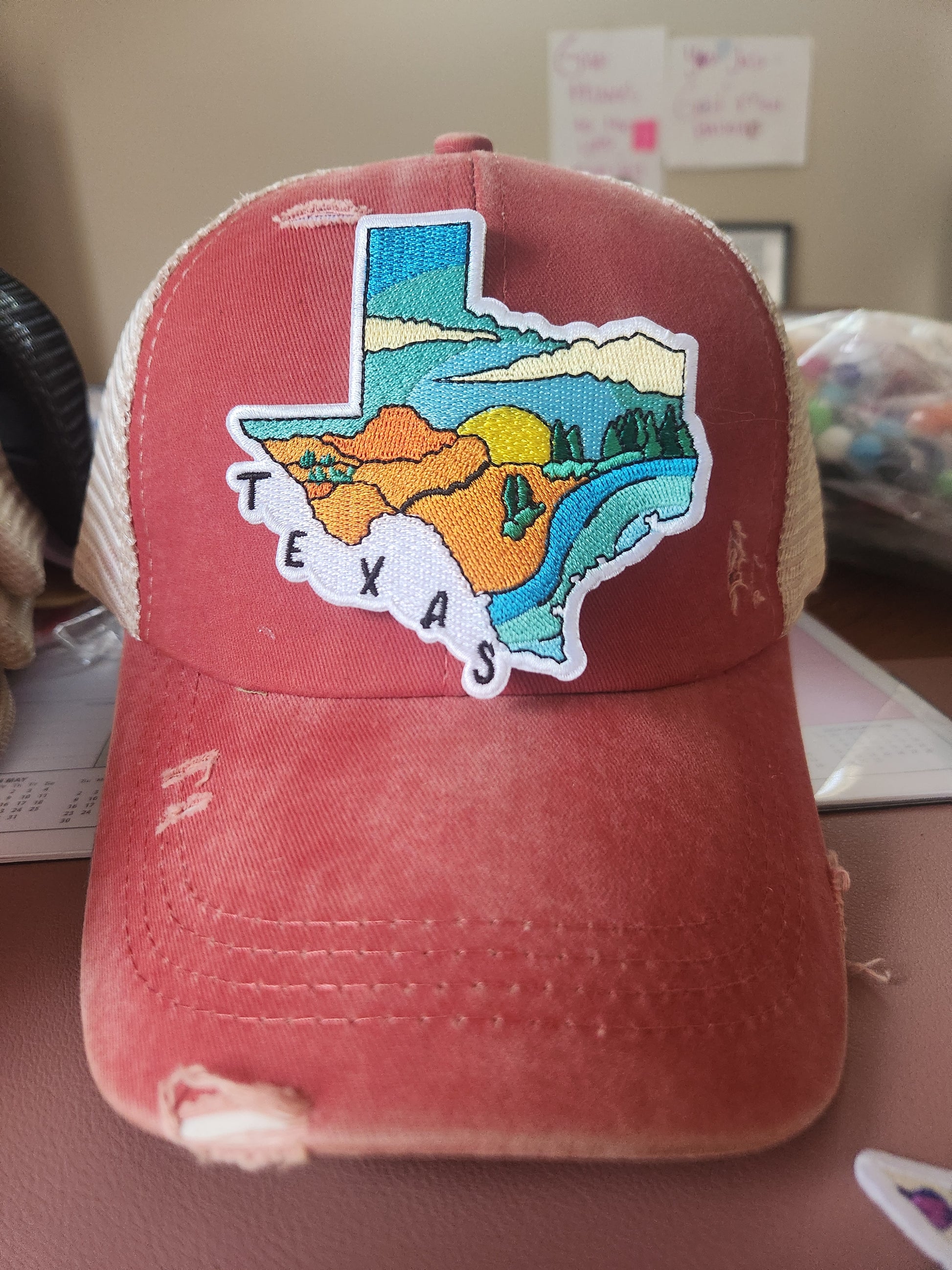 Texas Landscape Iron-On PATCH - Texas Transfers and Designs