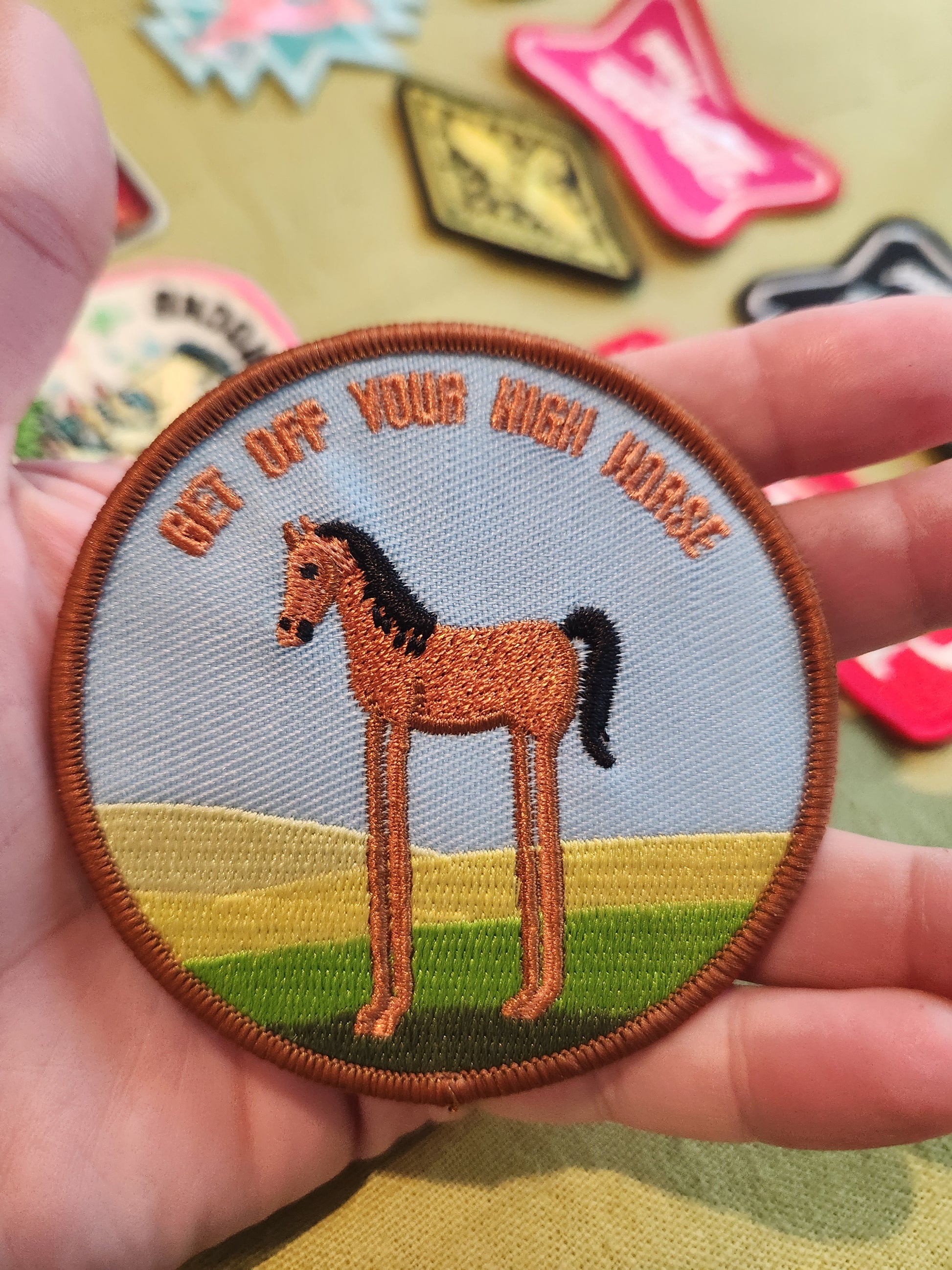 High Horse Iron-On PATCH - Texas Transfers and Designs