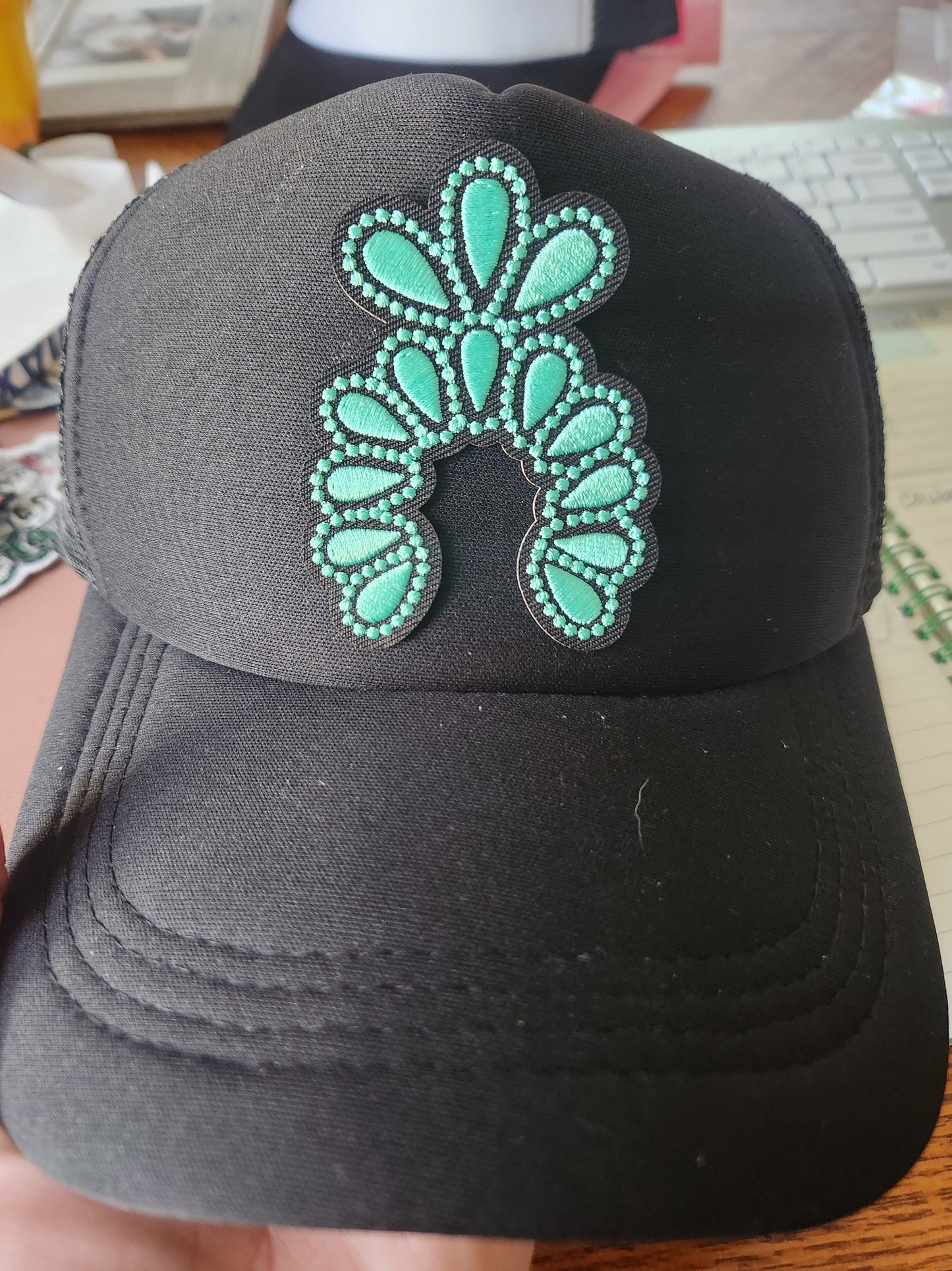 Turquoise Squash Blossom Iron-On PATCH