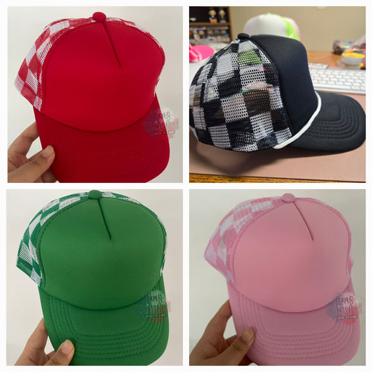 Checker Trucker Hat (Multiple Options)