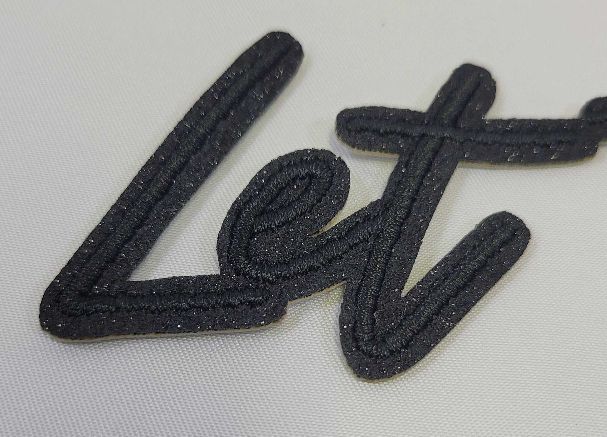 Black Glitter Let Them Iron-On Patch - Texas Transfers and Designs