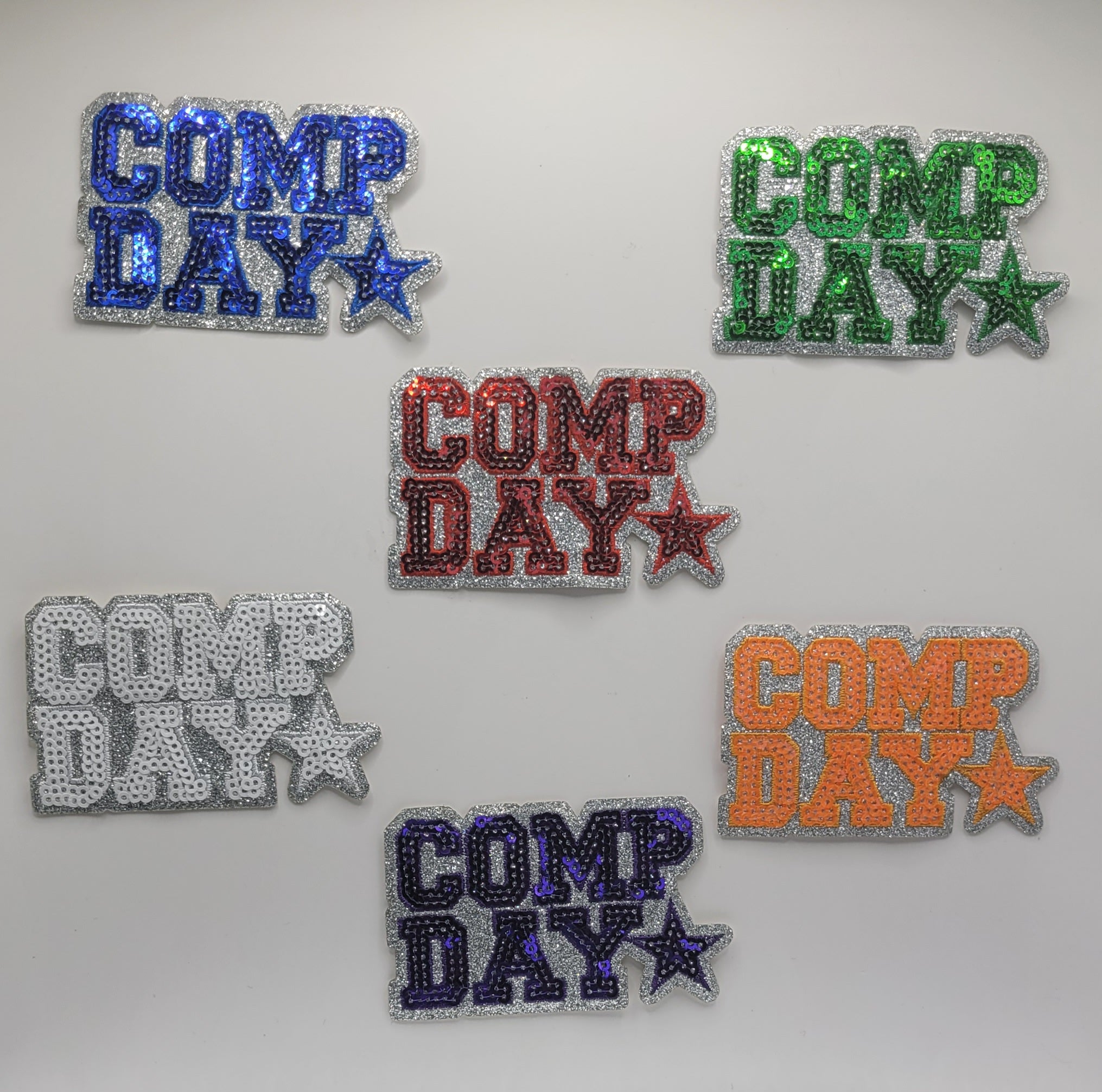 Sequin Comp Day Iron-On PATCH - Texas Transfers and Designs