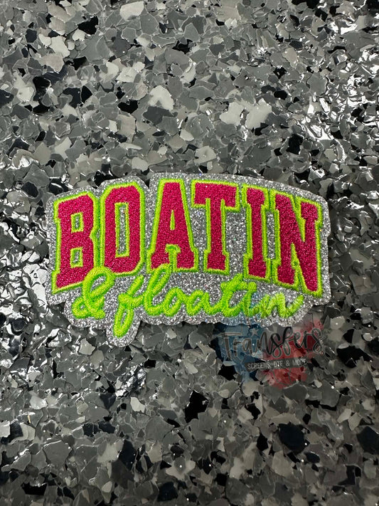 Neon "Boatin and Floatin" Iron-On Patch