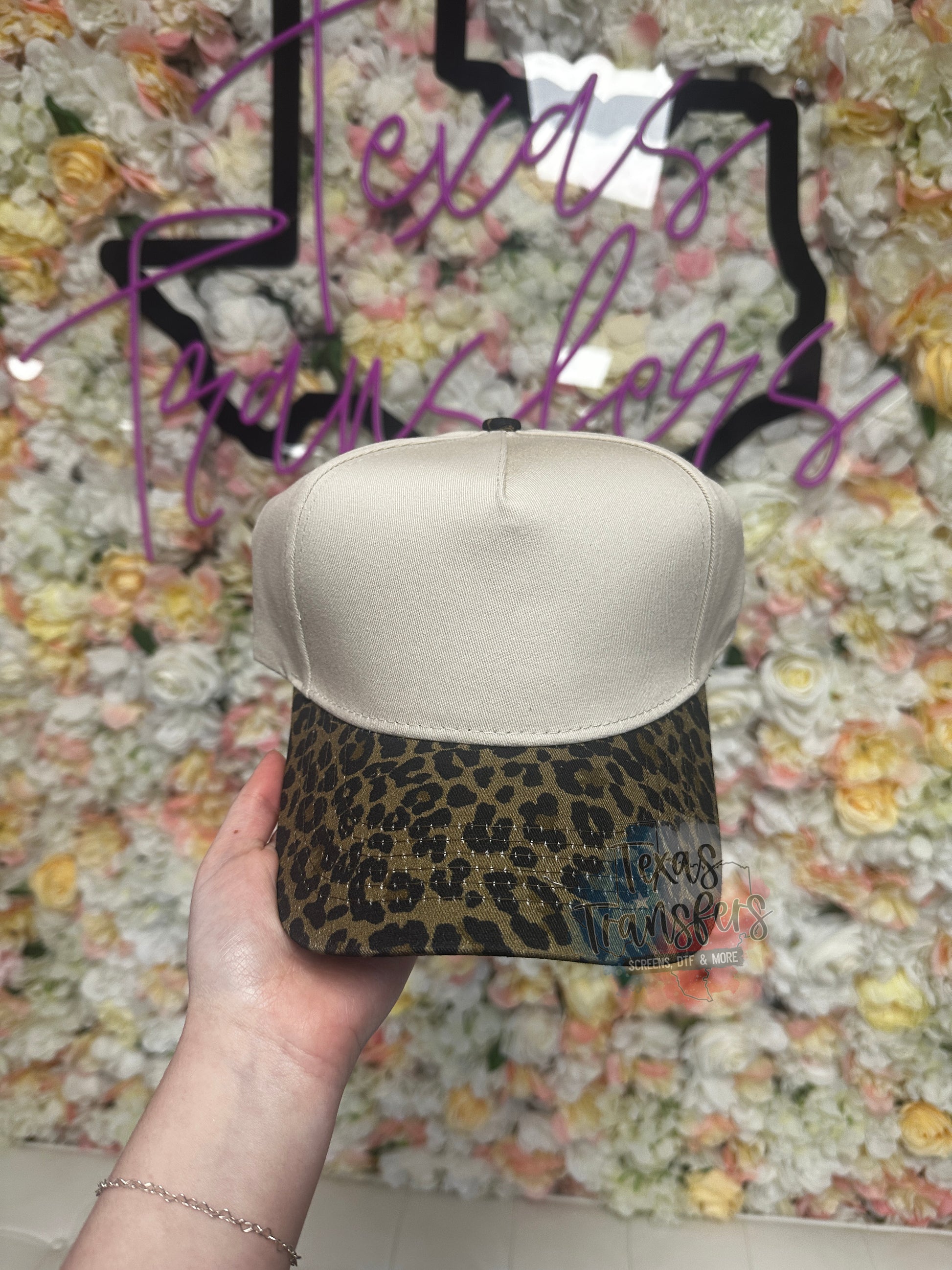 RESTOCK Arriving 5/15 Chocolate Leopard Brim Canvas Blank Hat - Texas Transfers and Designs