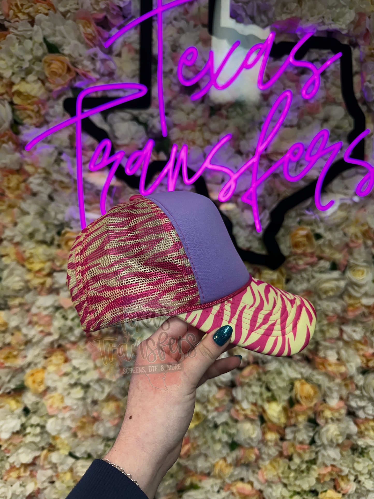 Purple/Zebra Trucker Hat