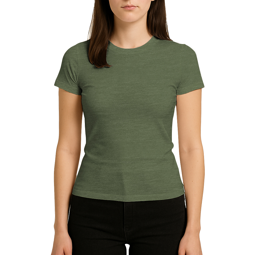 Heather Military Green Blank T-Shirt - Texas Transfers and Designs